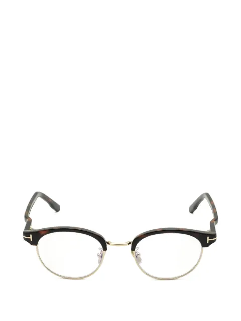 TOM FORD Eyewear round-frame tortoiseshell glasses