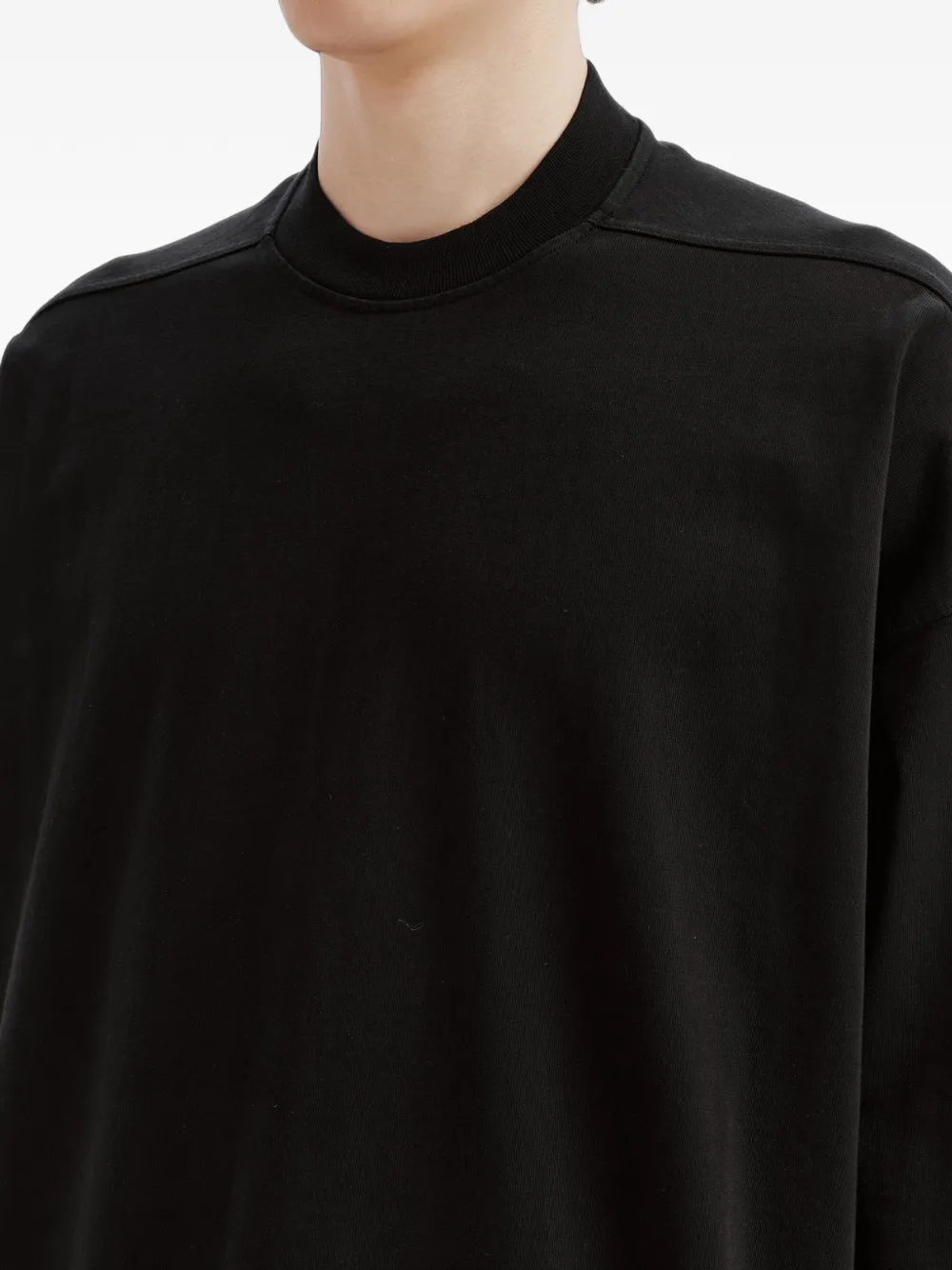 Rick Owens DRKSHDW Gerafeld T-shirt met lange mouwen Zwart