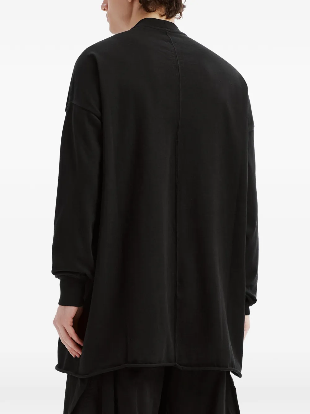 Rick Owens DRKSHDW Gerafeld T-shirt met lange mouwen Zwart
