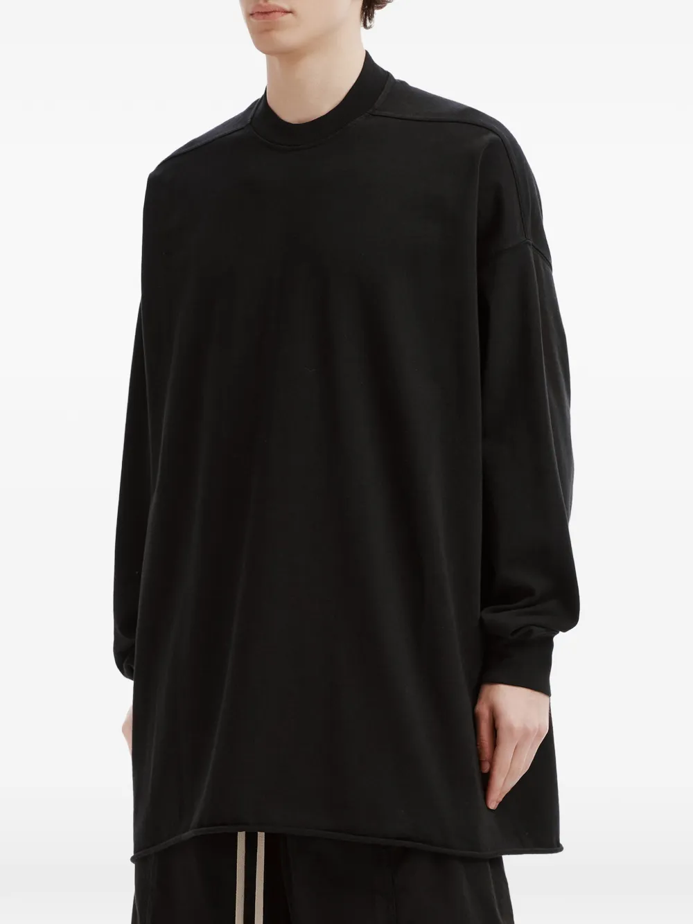 Rick Owens DRKSHDW Gerafeld T-shirt met lange mouwen Zwart