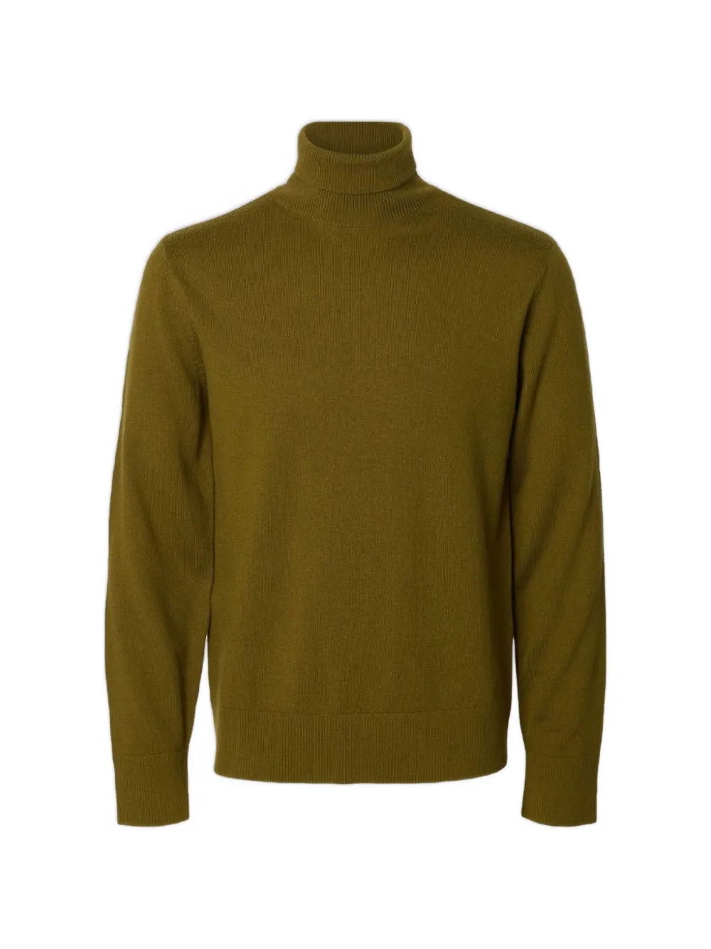 Selected Tray Roll-neck Sweater In Green