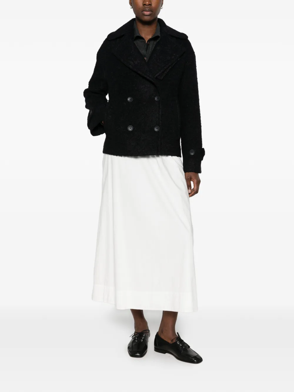 Tagliatore Sheila double-breasted bouclé jacket Blauw