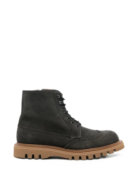 Fratelli Rossetti brogue-detail suede boots