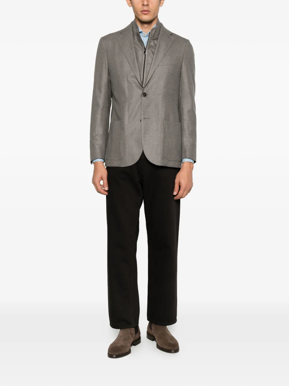 Corneliani layered button-fastening jacket - Grey
