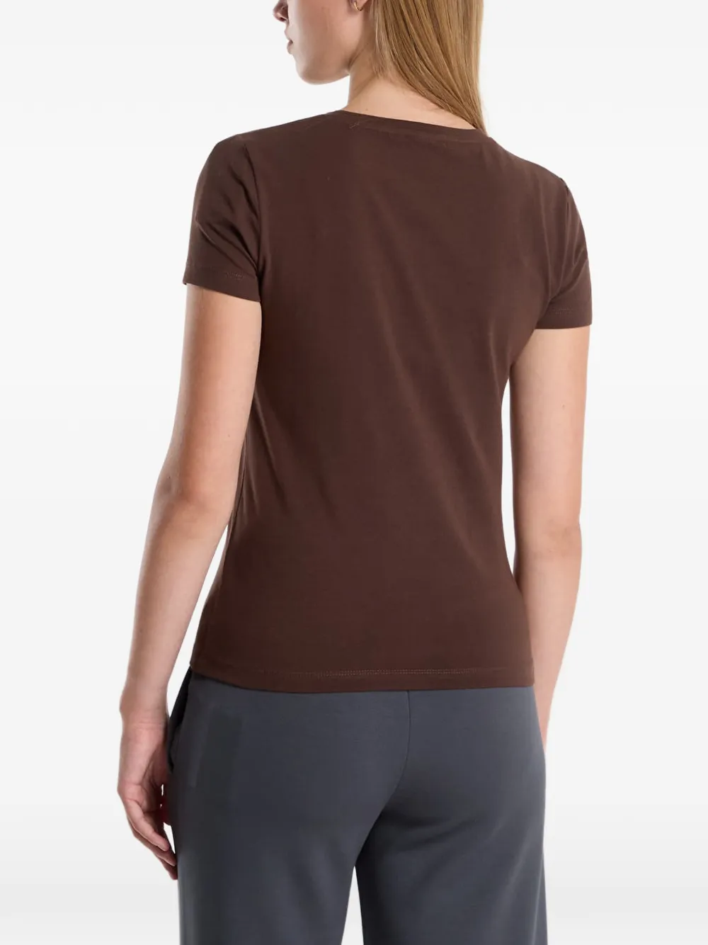 Ea7 Emporio Armani T-shirt met logoprint Bruin
