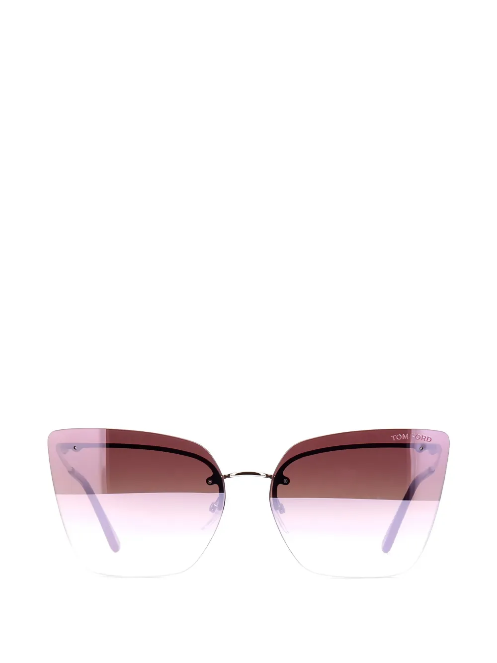 TOM FORD Eyewear rimless butterfly-frame sunglasses - Argento