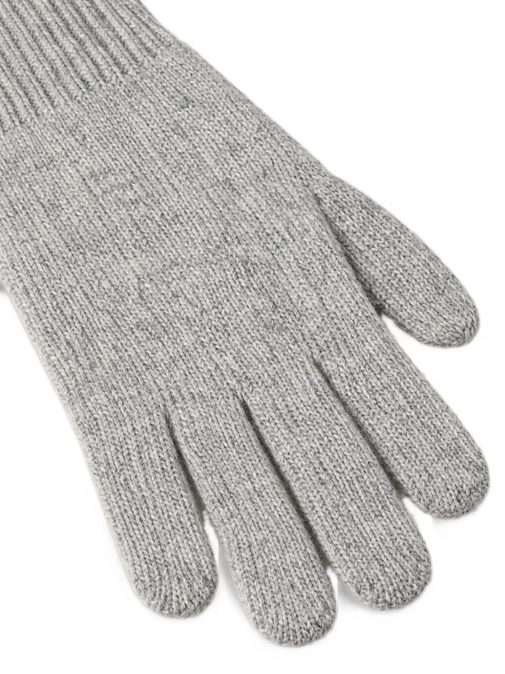 Brunello Cucinelli ribbed-knit cashmere gloves Grijs