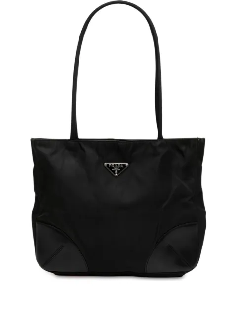 Prada Pre-Owned 2013-2026 Vitello Trimmed Tessuto tote bag