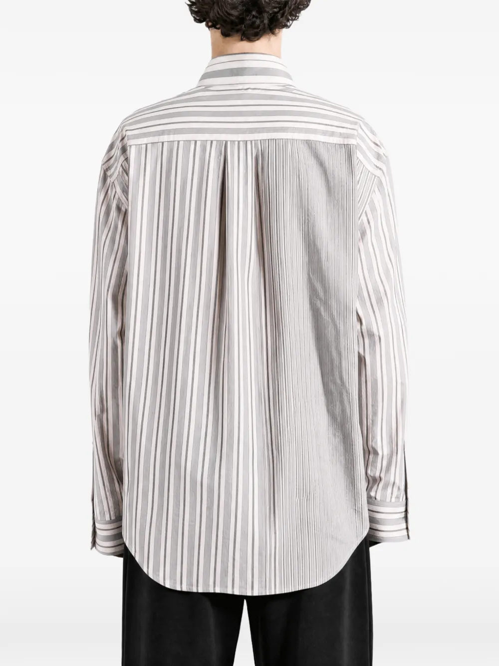 LEMAIRE vertical-stripe shirt Beige