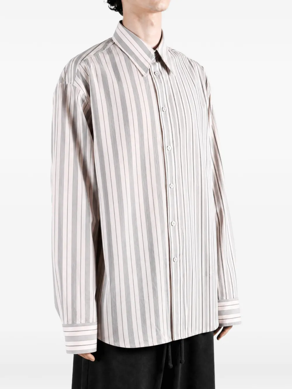 LEMAIRE vertical-stripe shirt Beige