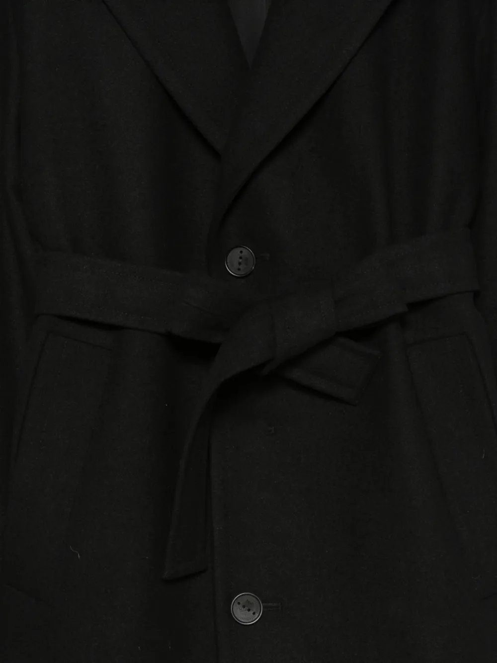 Hevo Ostuni belted coat Zwart