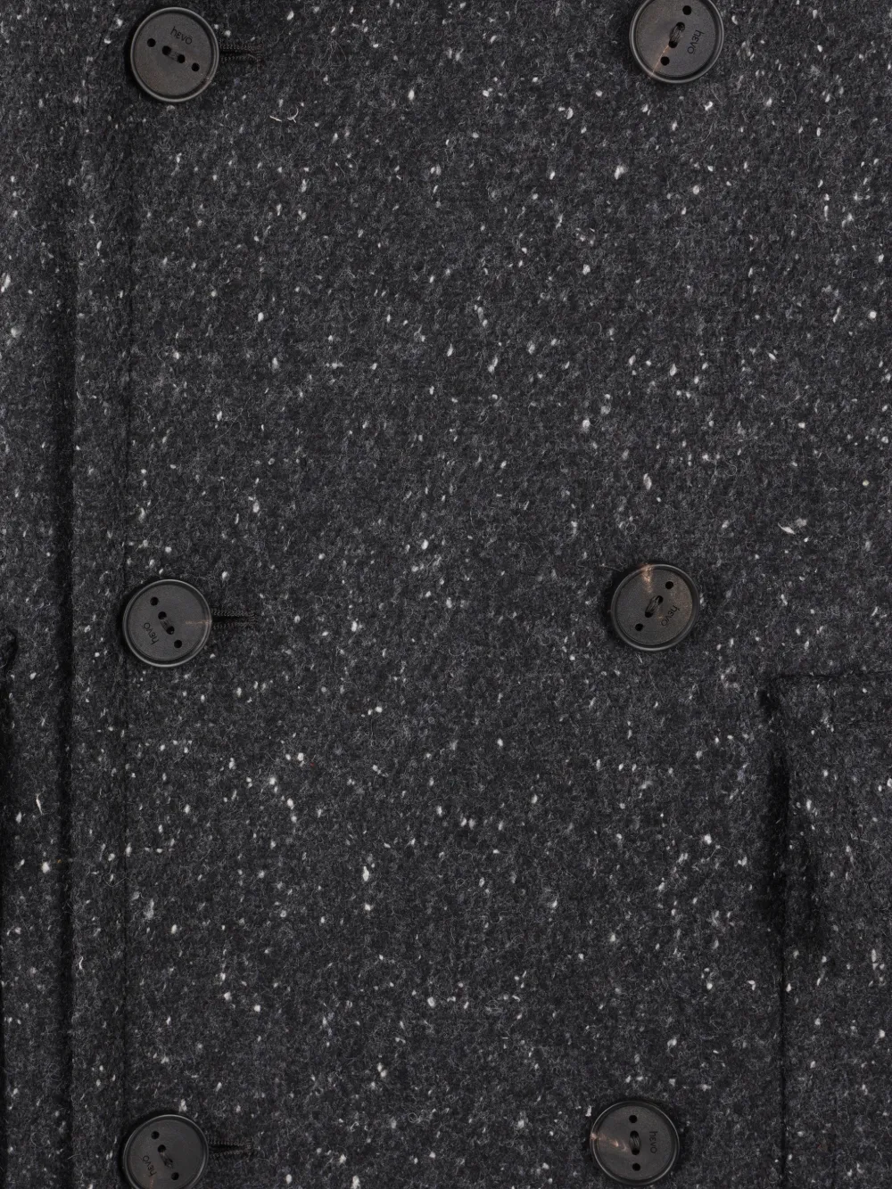 Hevo double-breasted flecked coat Grijs