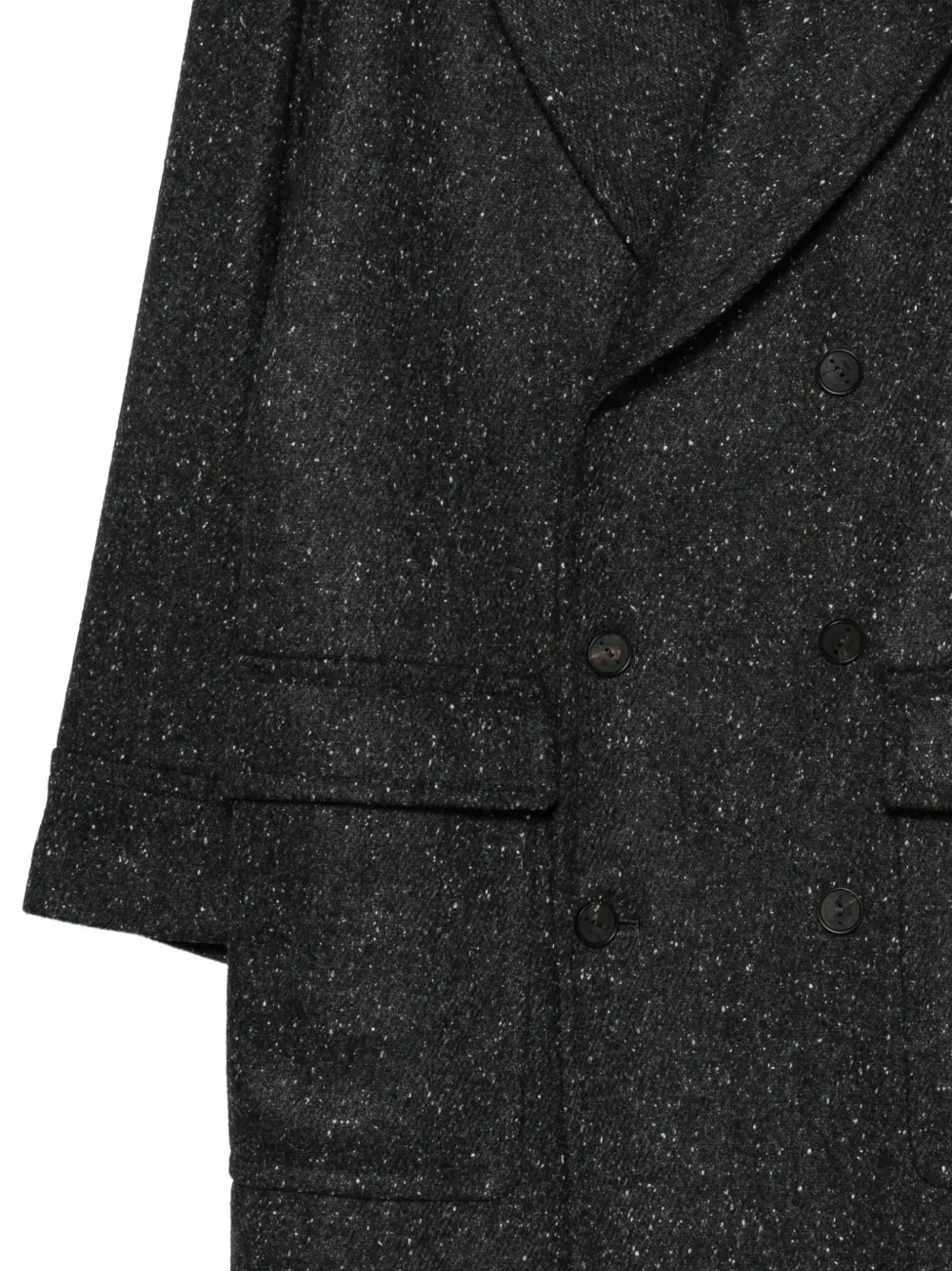 Hevo double-breasted flecked coat Grijs