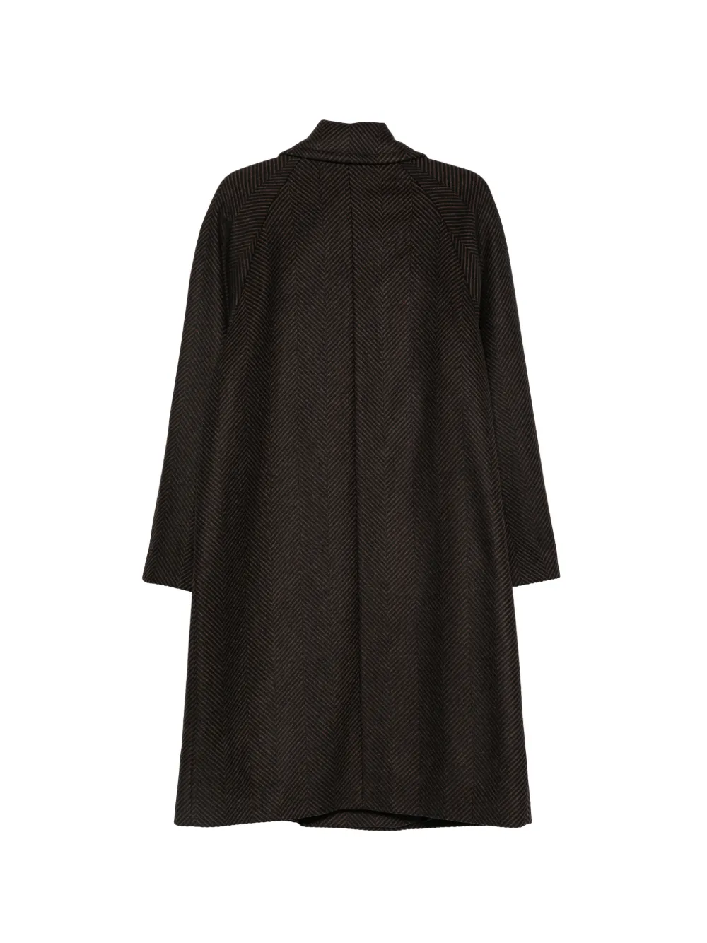 Hevo herringbone double-breasted coat Bruin