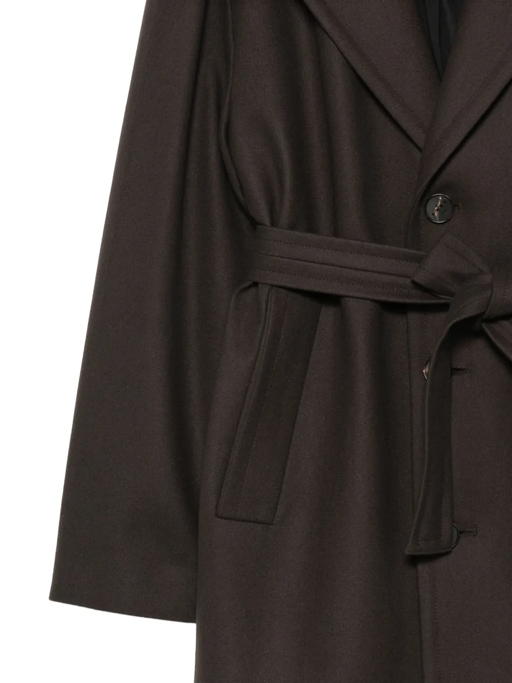 Hevo Ostuni belted coat Bruin