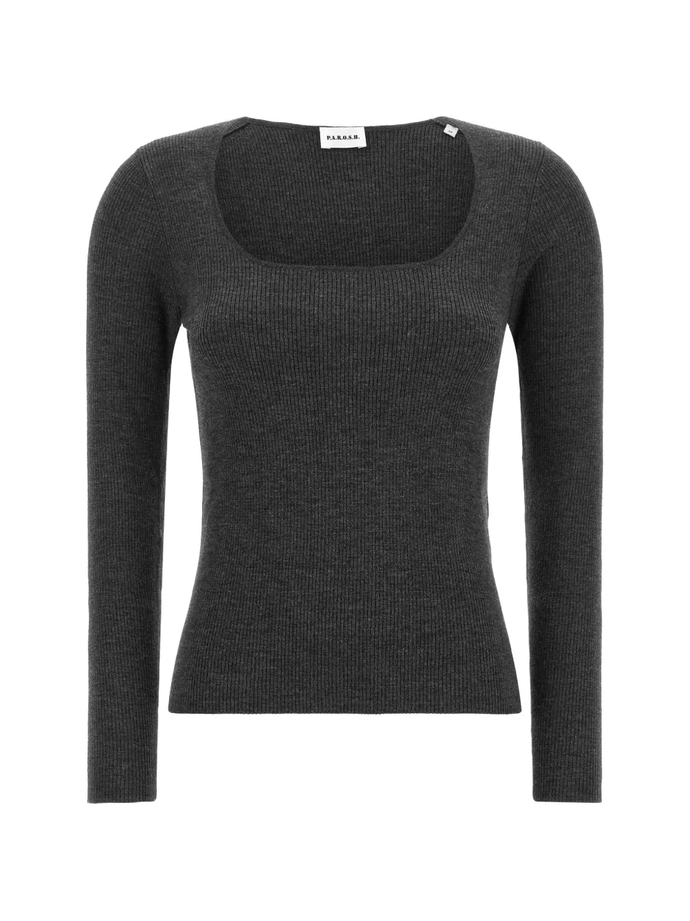 P.A.R.O.S.H. ribbed square-neck sweater Grijs
