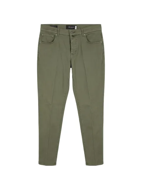 Kiton logo-patch trousers