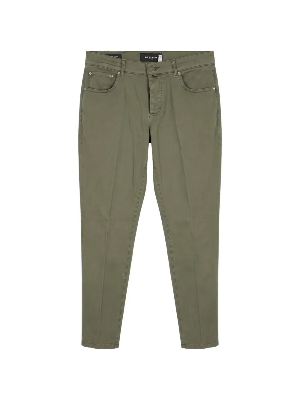Kiton logo-patch trousers | Tapered Pants | Image 2