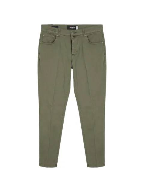 Kiton logo-patch trousers