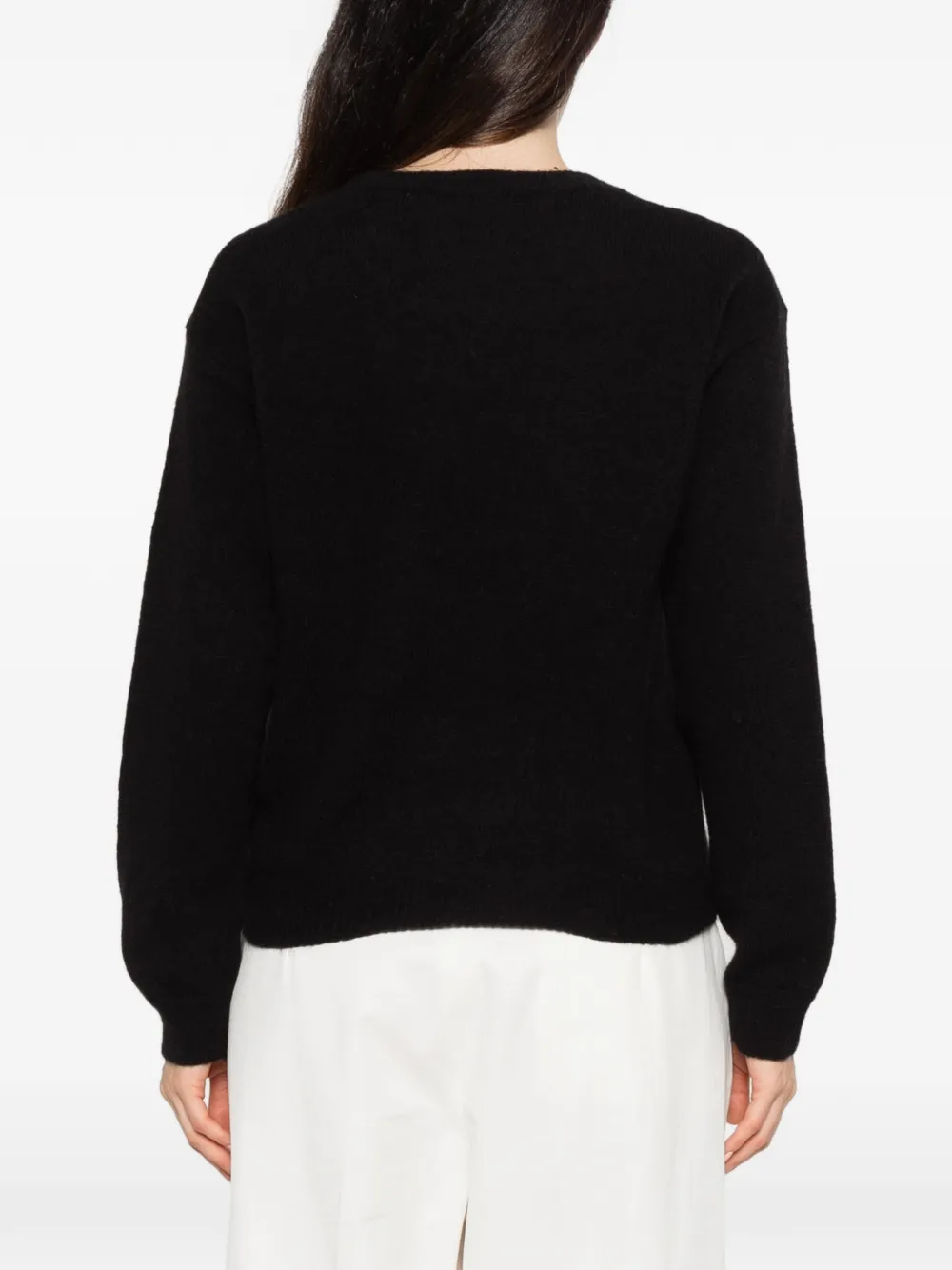 Roberto Collina argyle-intarsia sweater Zwart