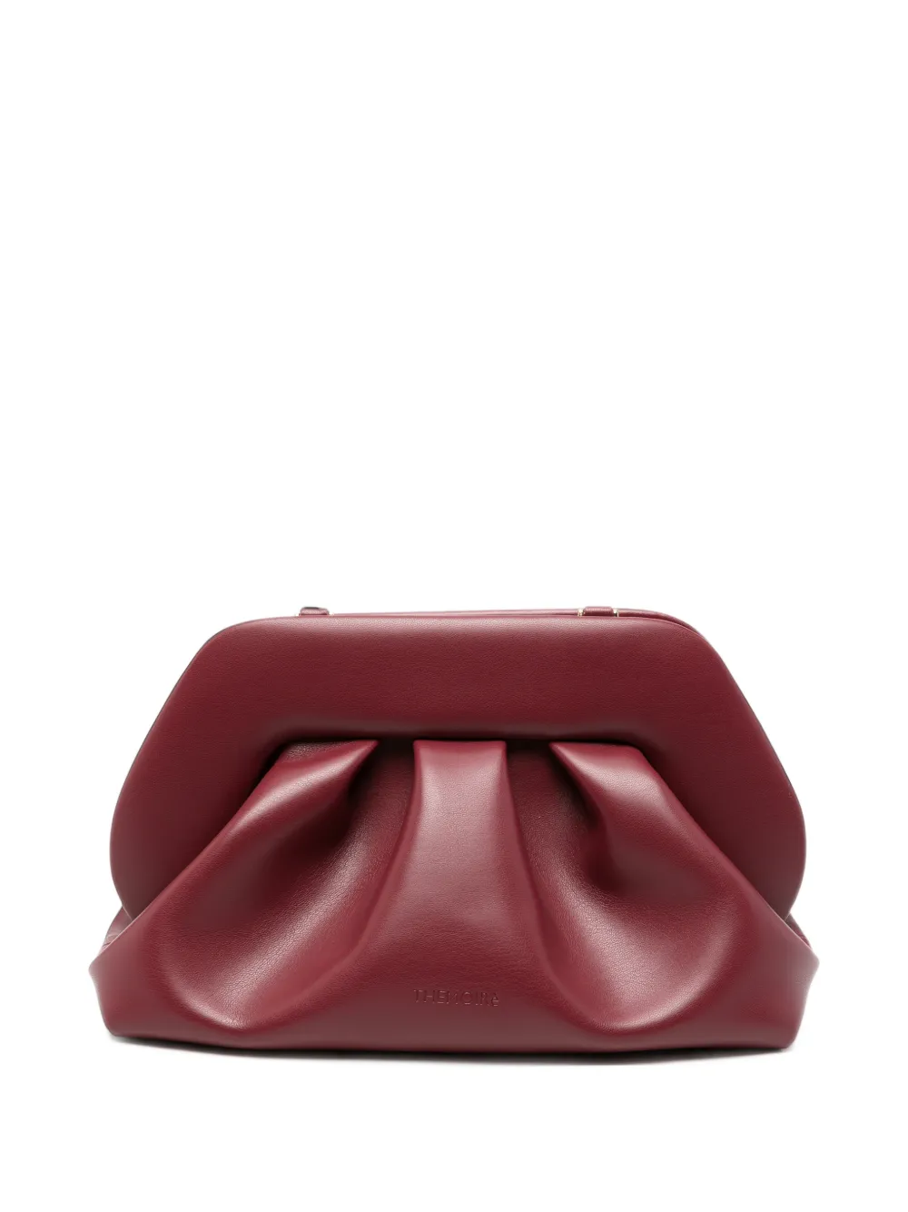 Themoirè Bios ruched clutch bag - Rosso