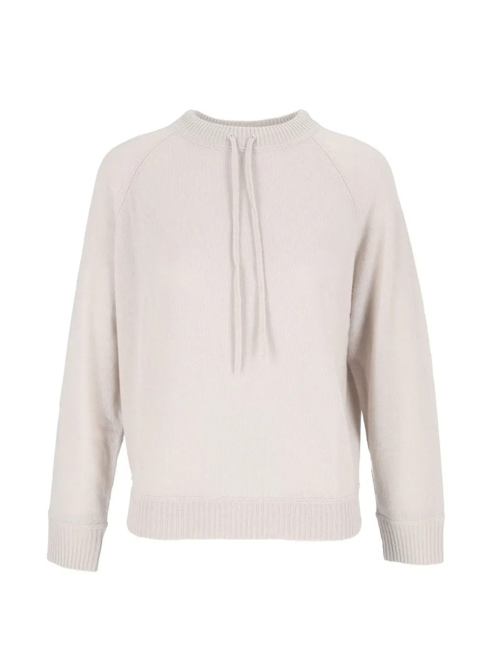 Allude drawstring raglan-sleeve sweater Beige