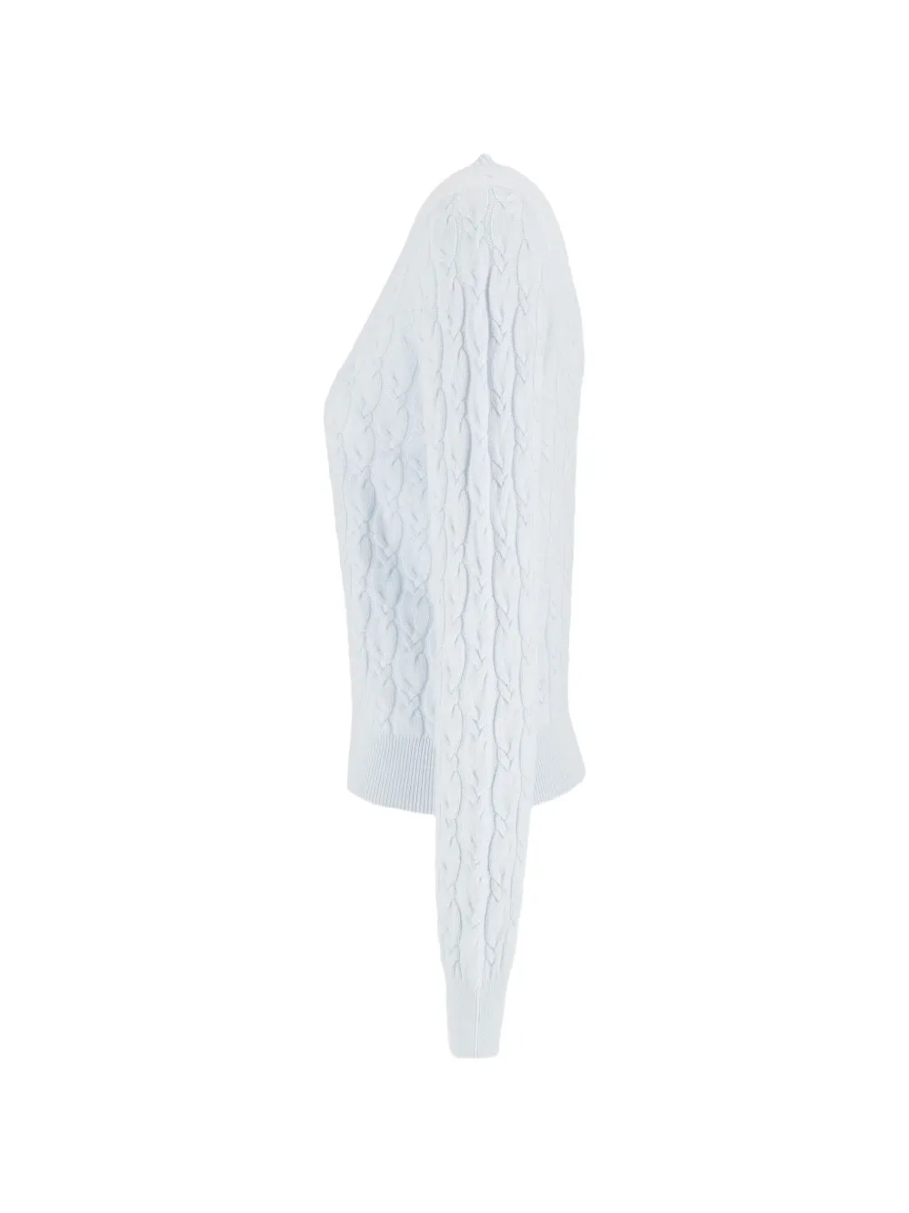 Allude cable-knit V-neck sweater Wit