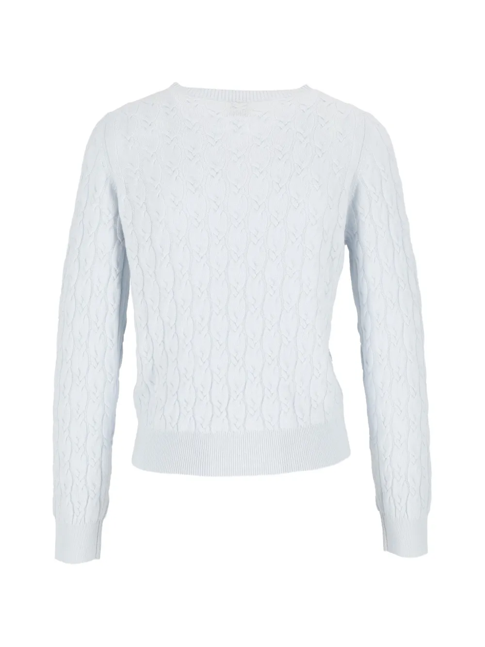 Allude cable-knit V-neck sweater Wit