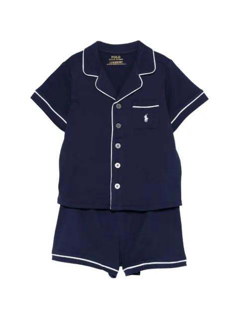 POLO RALPH LAUREN KIDS piping-detail jersey pajamas