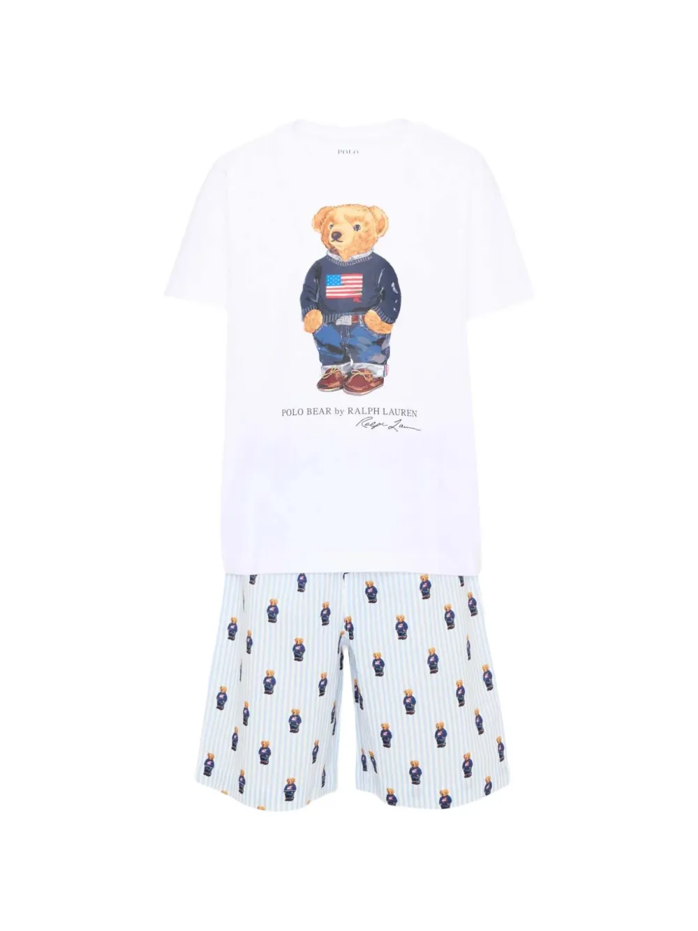 POLO RALPH LAUREN KIDS Polo Bear print pajamas Wit
