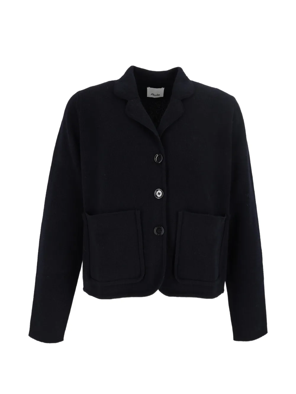 Allude button-up patch-pocket cardigan Blauw
