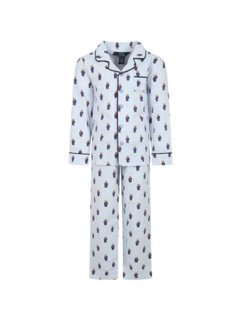 POLO RALPH LAUREN KIDS Gestreifter Pyjama mit Polo Bear