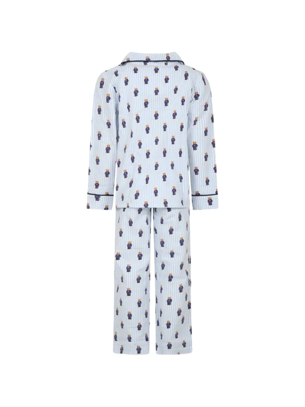 POLO RALPH LAUREN KIDS Polo Bear striped pajamas Wit