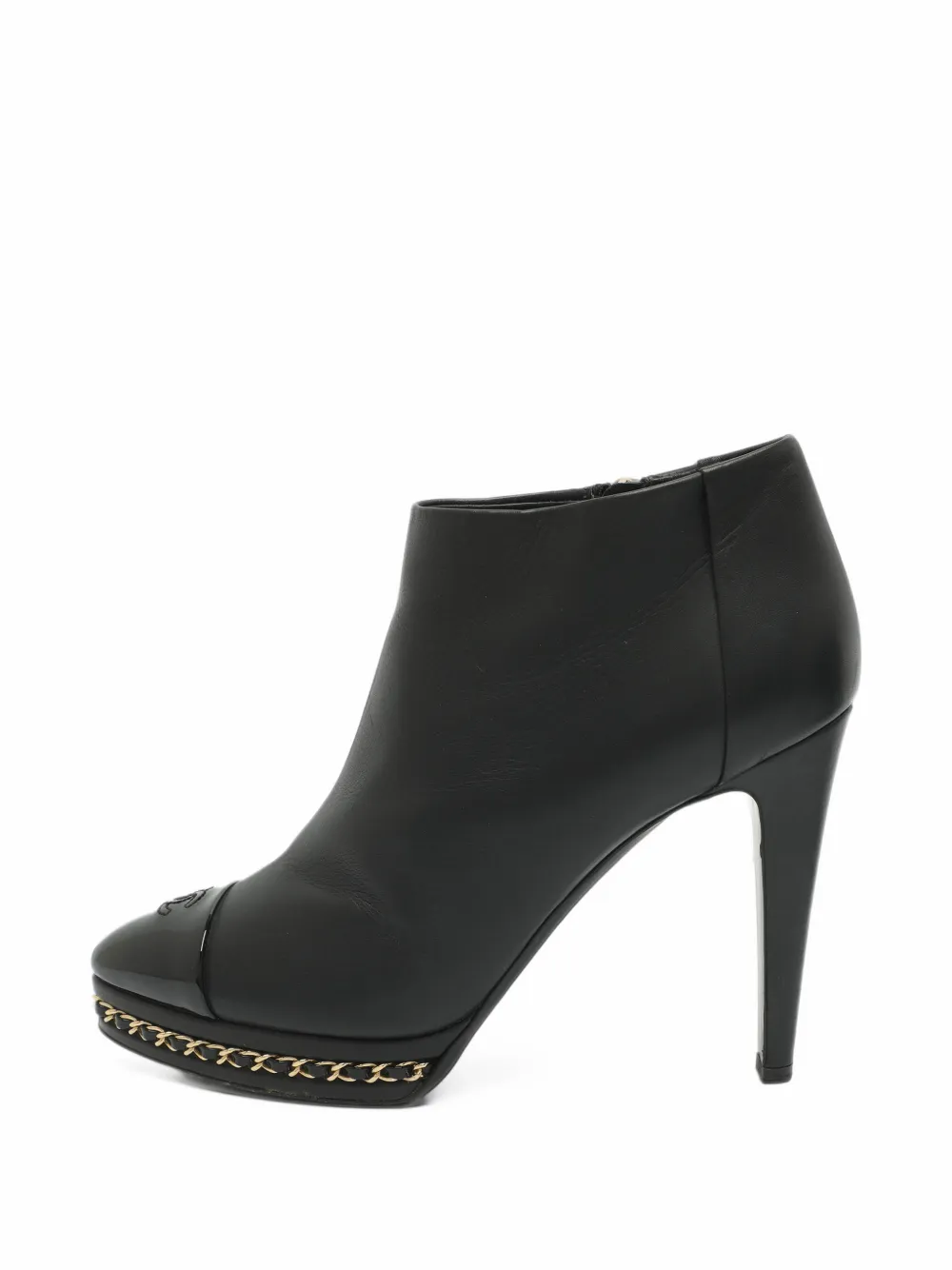CHANEL Pre-Owned CC Chain Link ankle boots - Schwarz