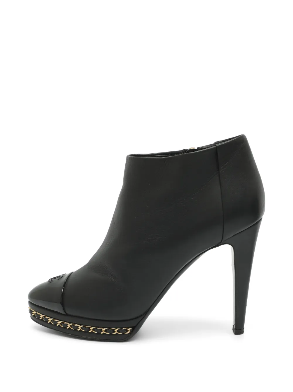 CHANEL Pre-Owned CC Chain Link ankle boots - Schwarz