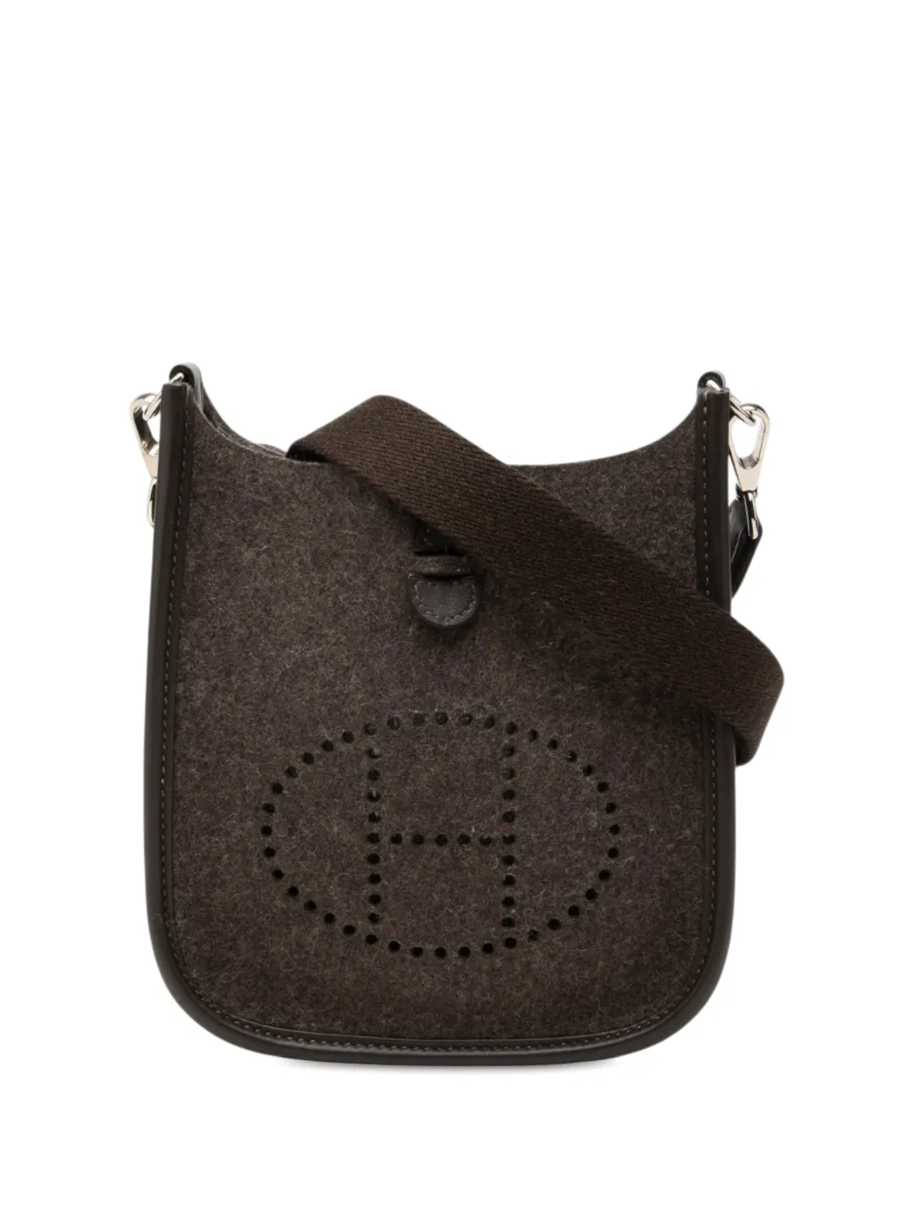 Hermès Pre-Owned 2021 Feutre and Swift Evelyne I TPM crossbody bag - Braun