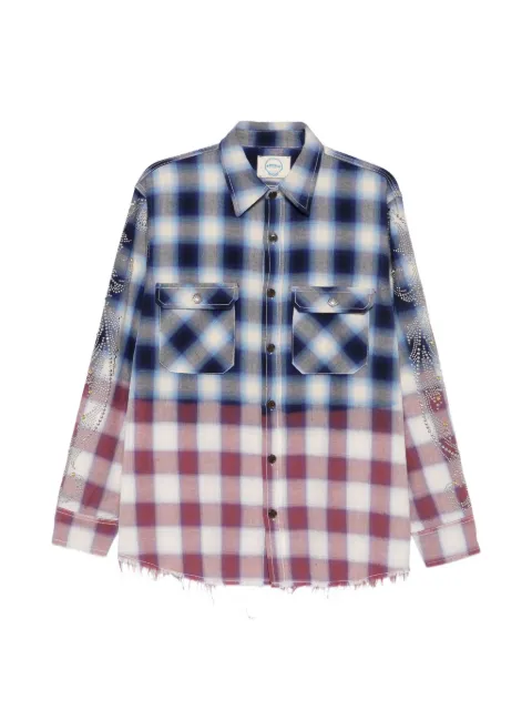 ERCOLE STUDIO stud-embellished checked shirt