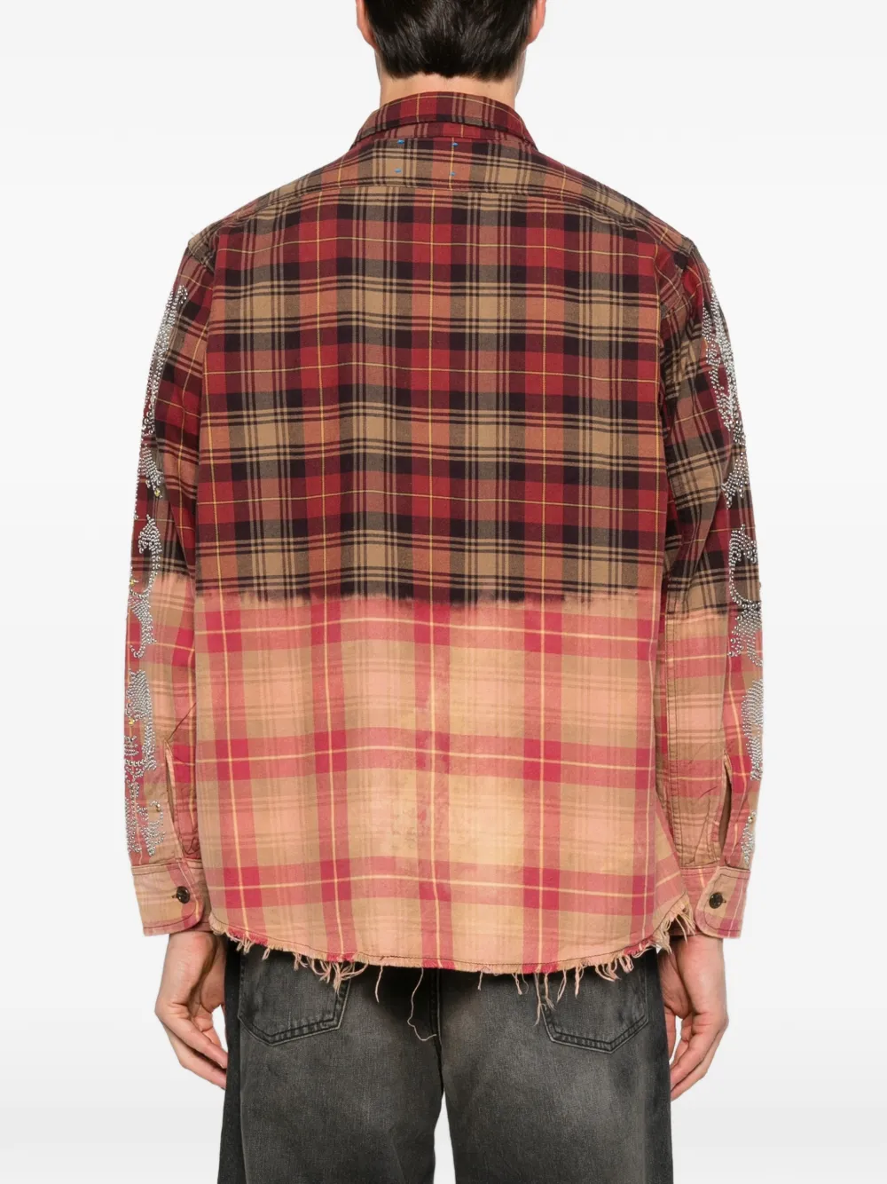 ERCOLE STUDIO stud-embellished dip-dye shirt Rood