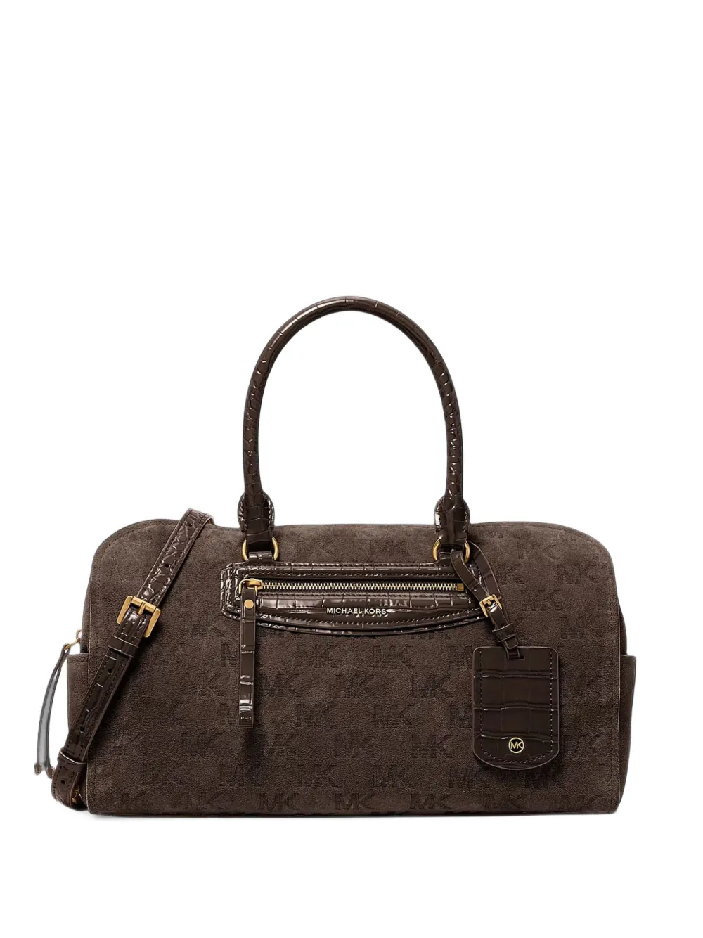 Michael Kors Women’s Medium Duffle Satchel, Chocolate - Marrone