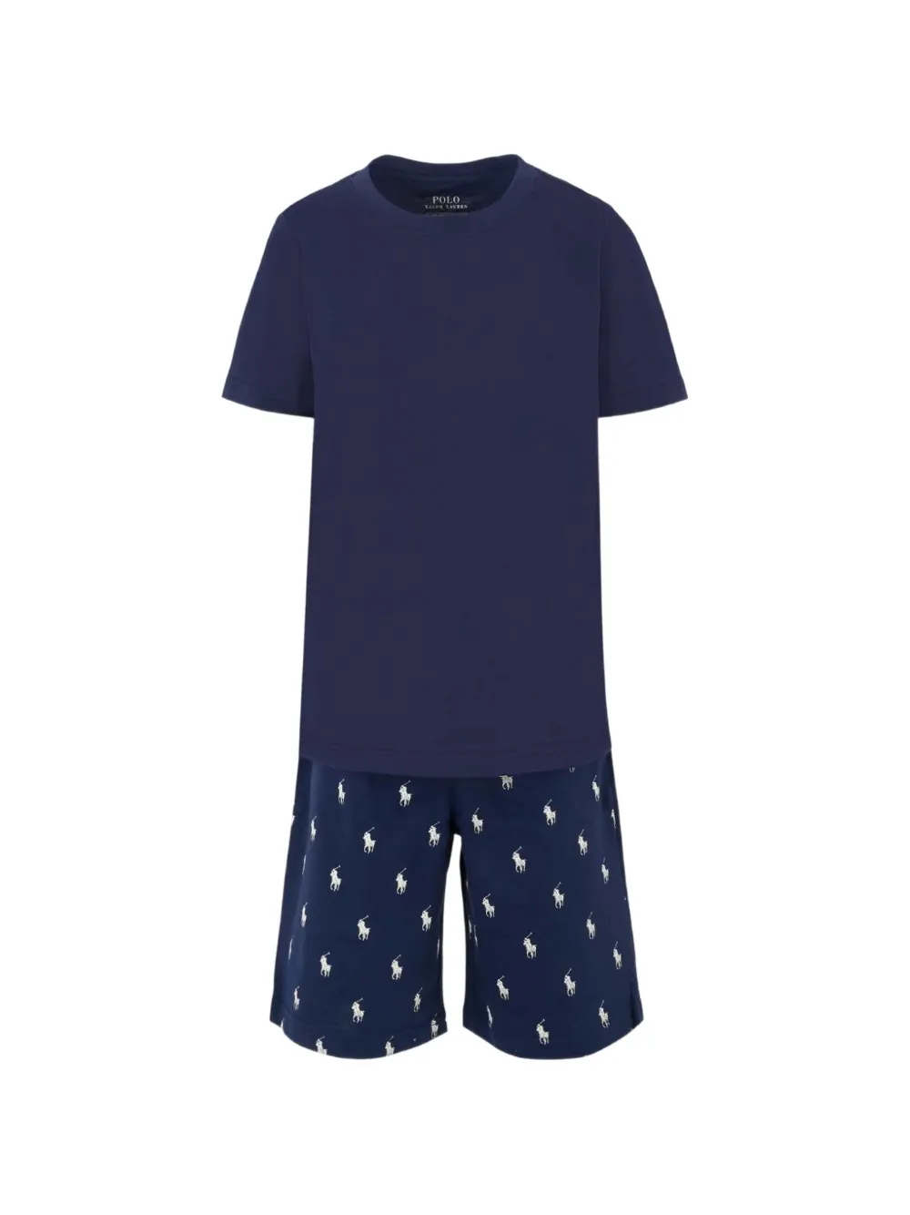 POLO RALPH LAUREN KIDS logo-print jersey pajamas - Blau