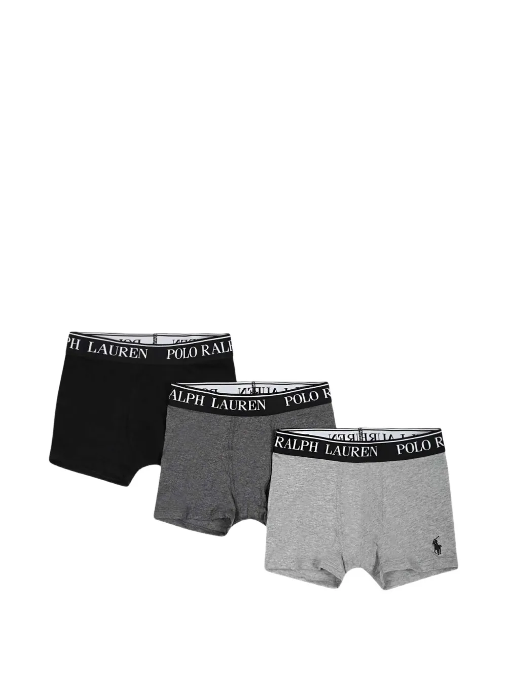 POLO RALPH LAUREN KIDS logo-waistband boxers (set of three) Grijs