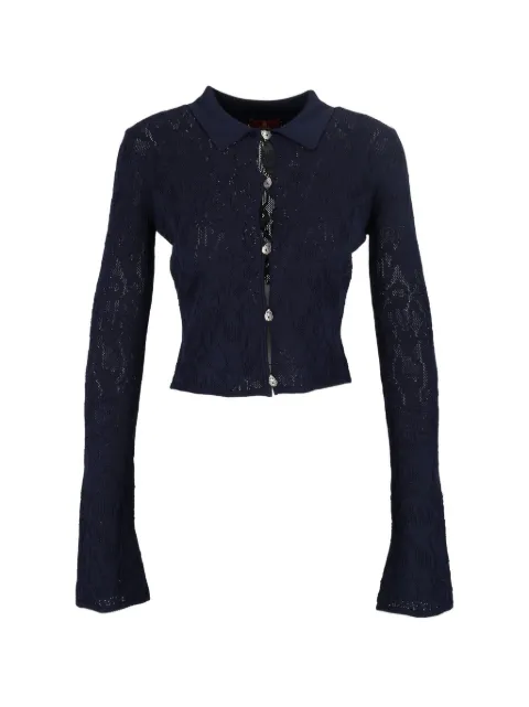 DONDUP lace-knit cropped cardigan
