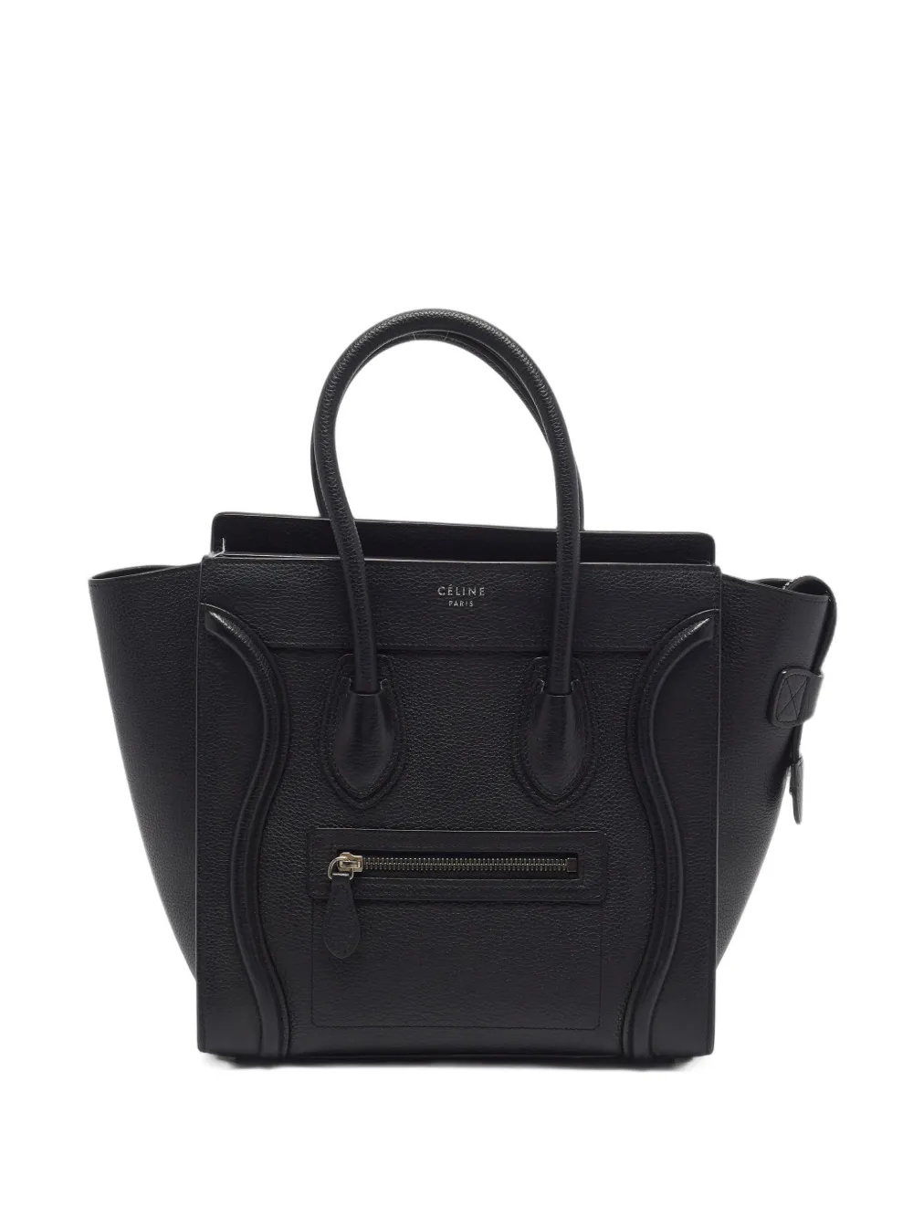 Celine Pre-Owned 2016 micro Luggage leather tote bag - Schwarz