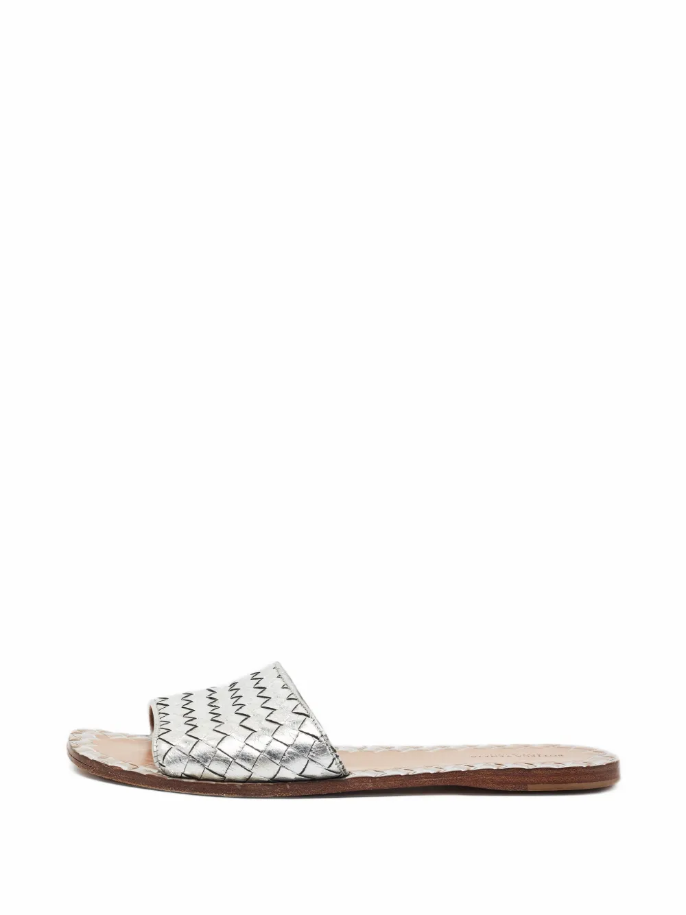 Bottega Veneta Pre-Owned Intrecciato flat sandals - Silber