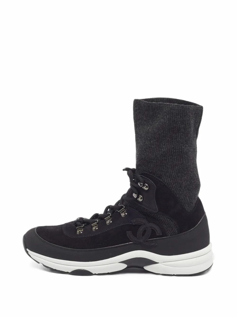 CHANEL Pre-Owned CC high-top sneakers - Black