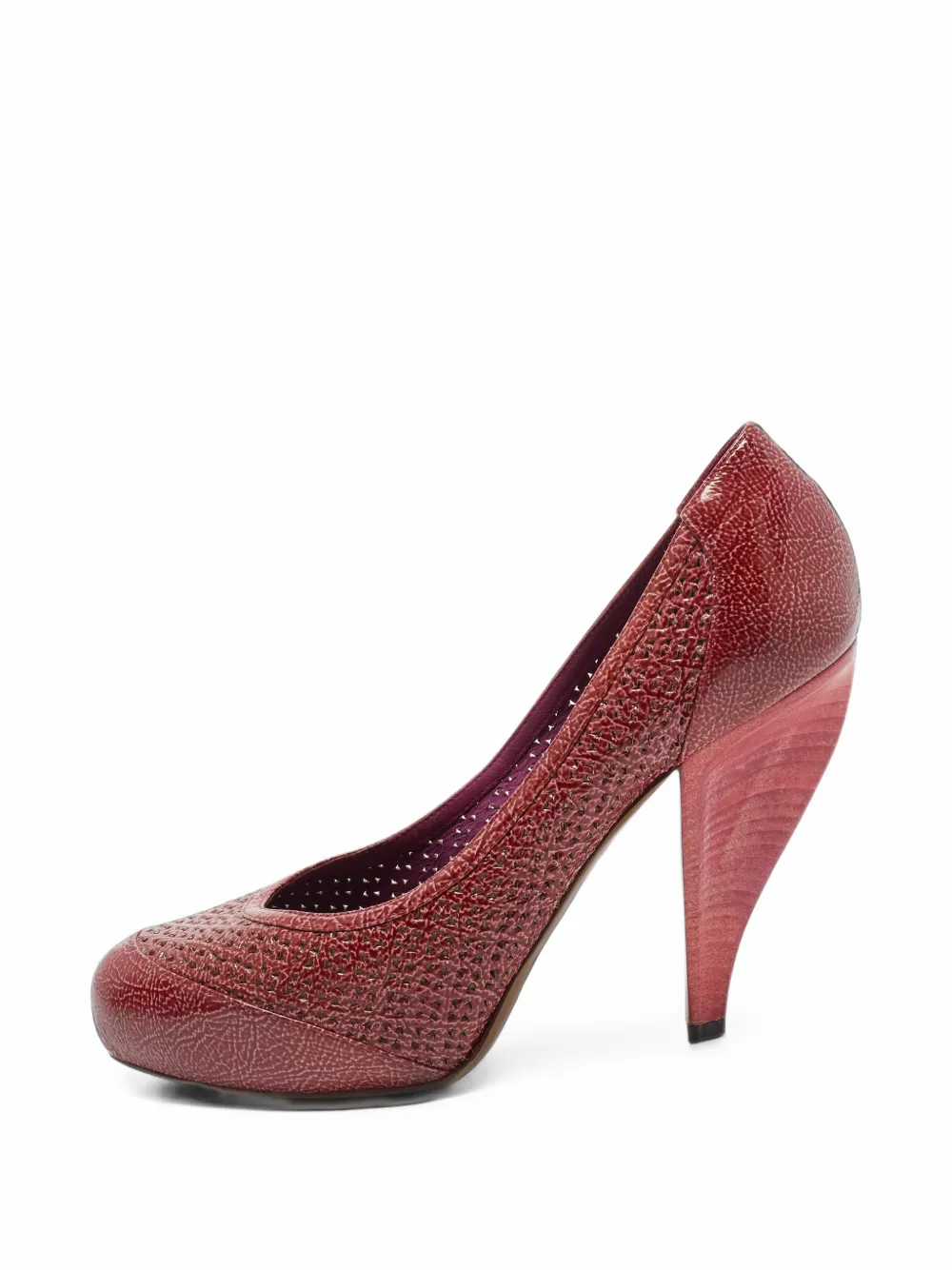 Bottega Veneta Pre-Owned Pumps mit perforierter runder Kappe - Rot