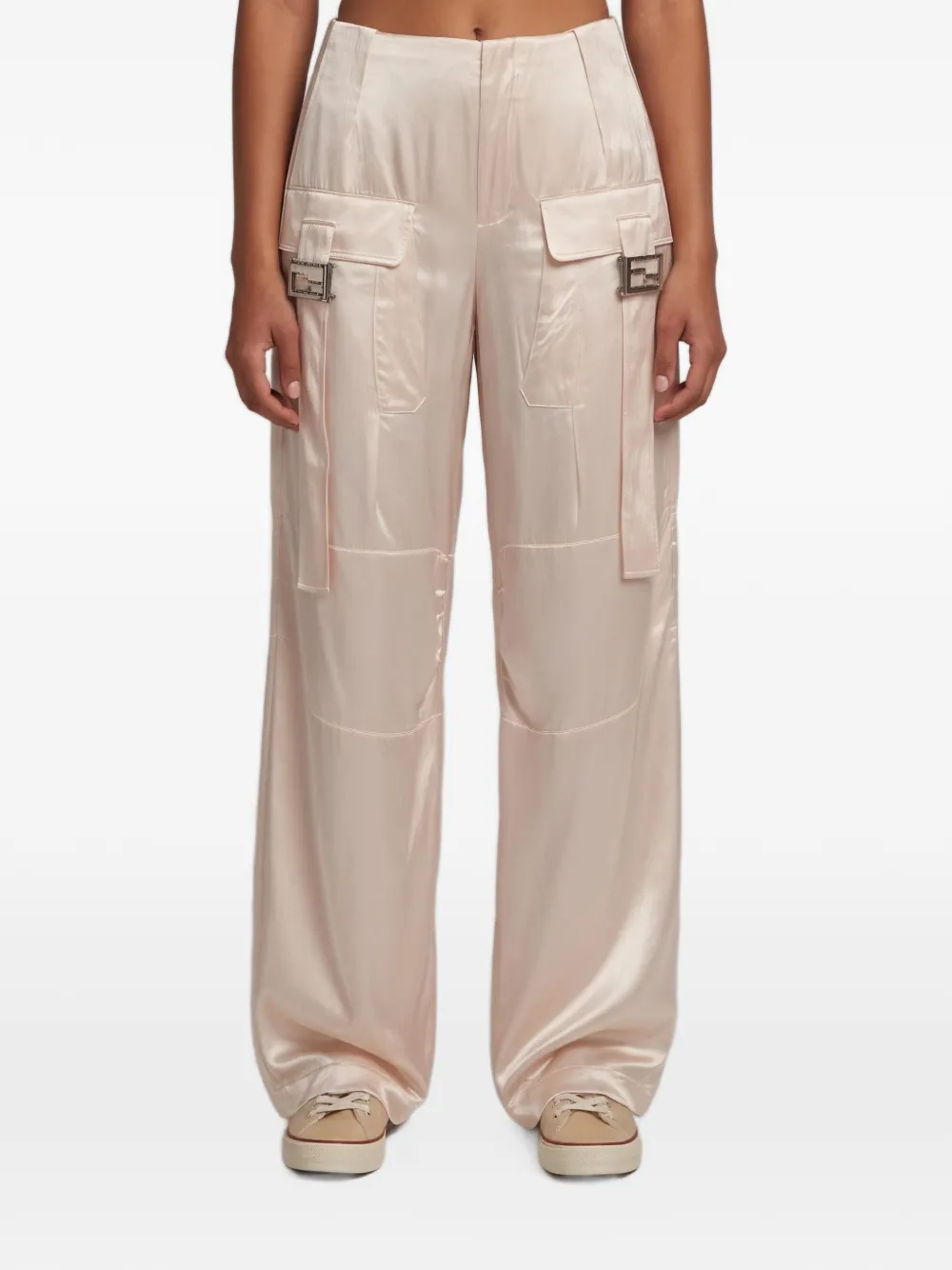 Fendi Pre-Owned Baguette buckle cargo pants - Nude