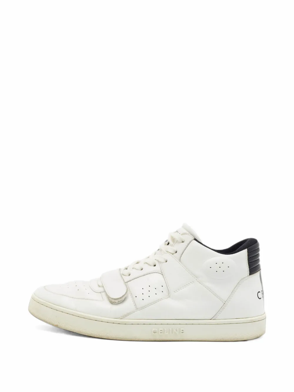 Celine Pre-Owned CT-02 leather high-top sneakers - Blanc Celine Pre-Owned CT-02 leather high-top sneakers - Blanc