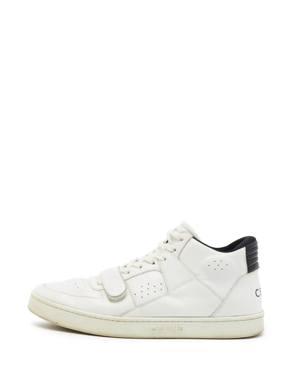 Celine Pre-Owned CT-02 leather high-top sneakers - Weiß