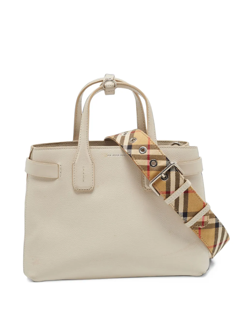 Burberry Pre-Owned small Banner leather tote bag - Neutrals